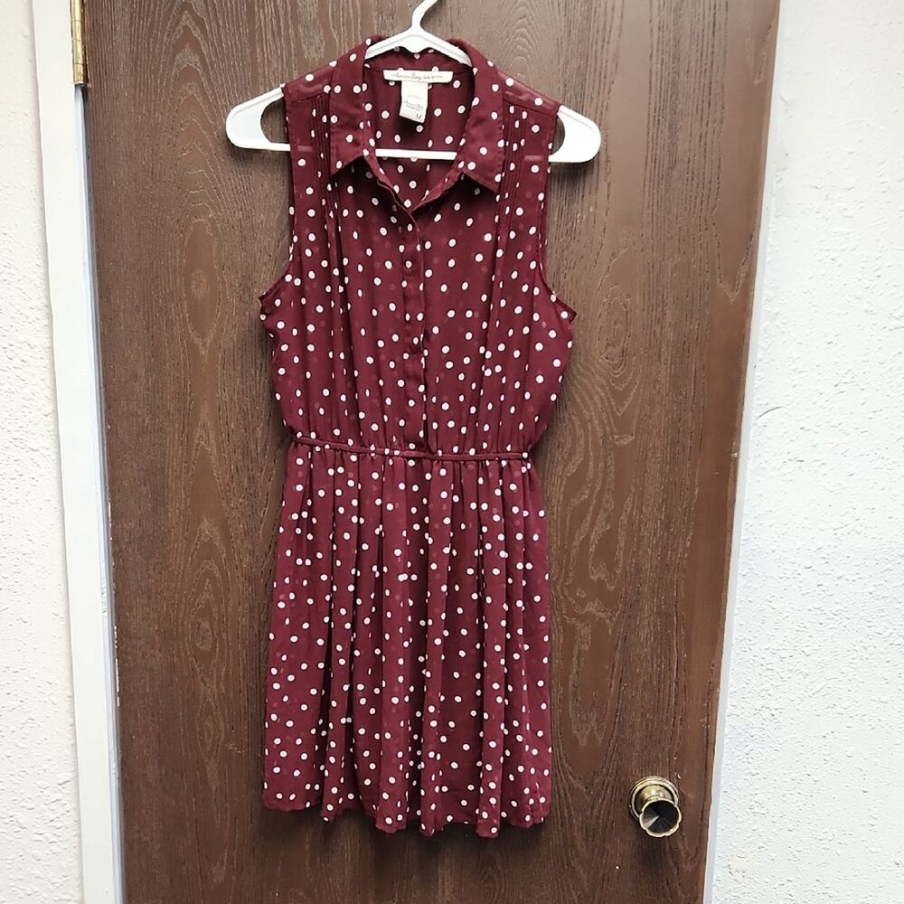 🚨2/$25 or 5/$50🚨American Rag Kids Sleeveless Dress - Burgundy and White